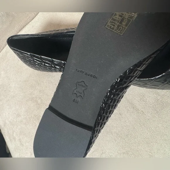 Tory Burch Black Croc Ballet Flat - Picture 5 of 5